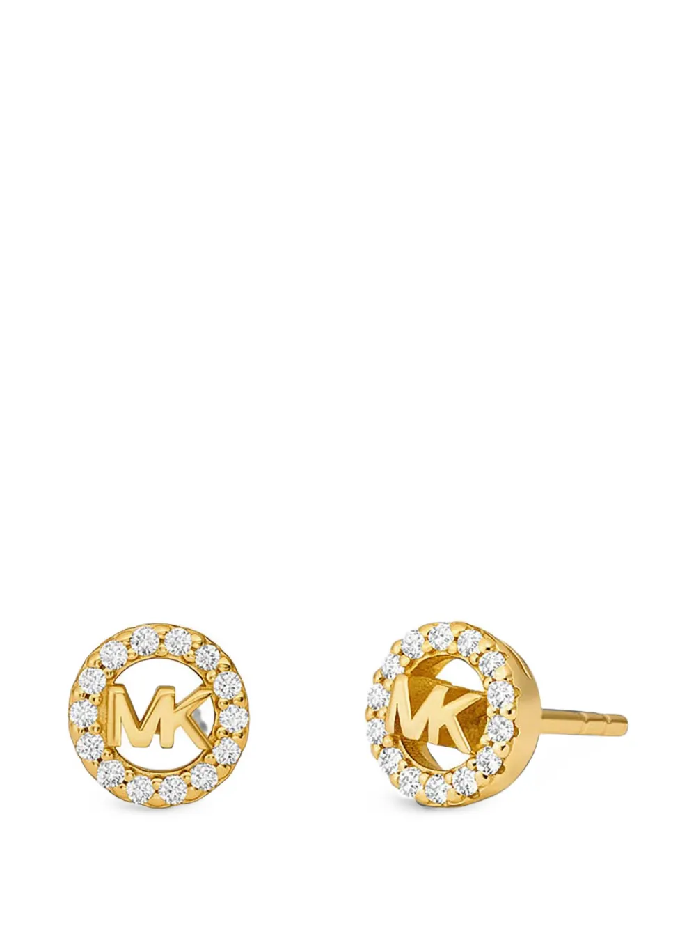 Michael Kors MK-logo crystal-embellished earrings - Oro