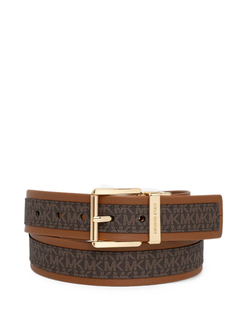 Michael Michael Kors logo-print reversible belt - Marrone