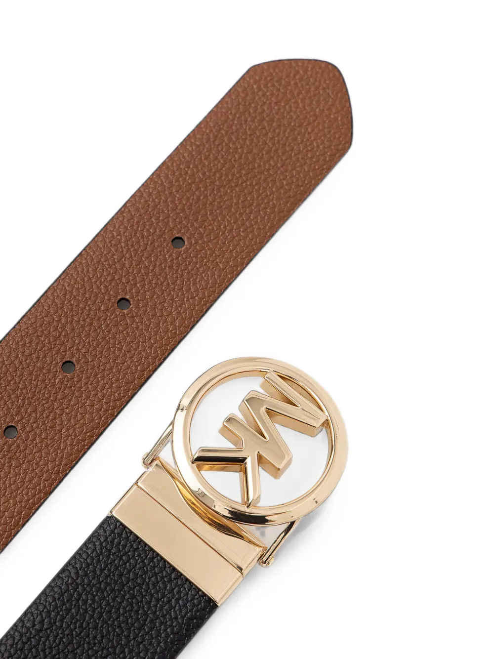 Michael Kors logo-plaque reversible belt Zwart