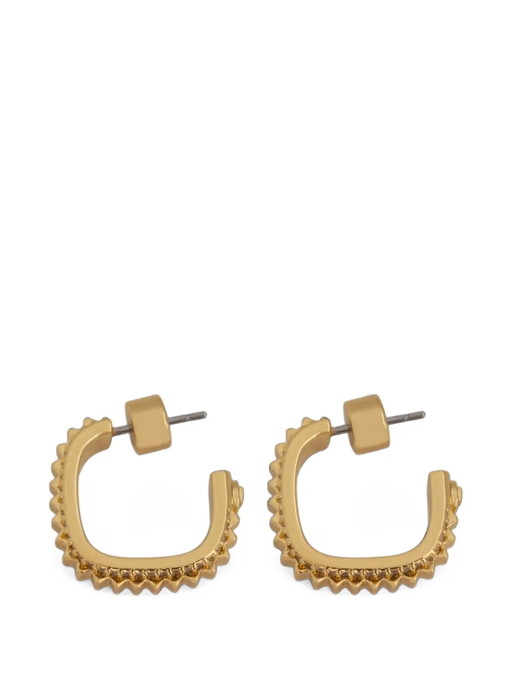 Michael Kors crystal-embellished fluted hoop earrings - Oro