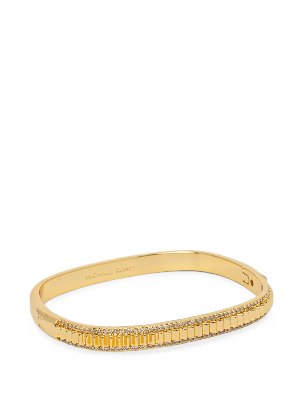 Michael Kors crystal-embellished fluted bracelet - Oro