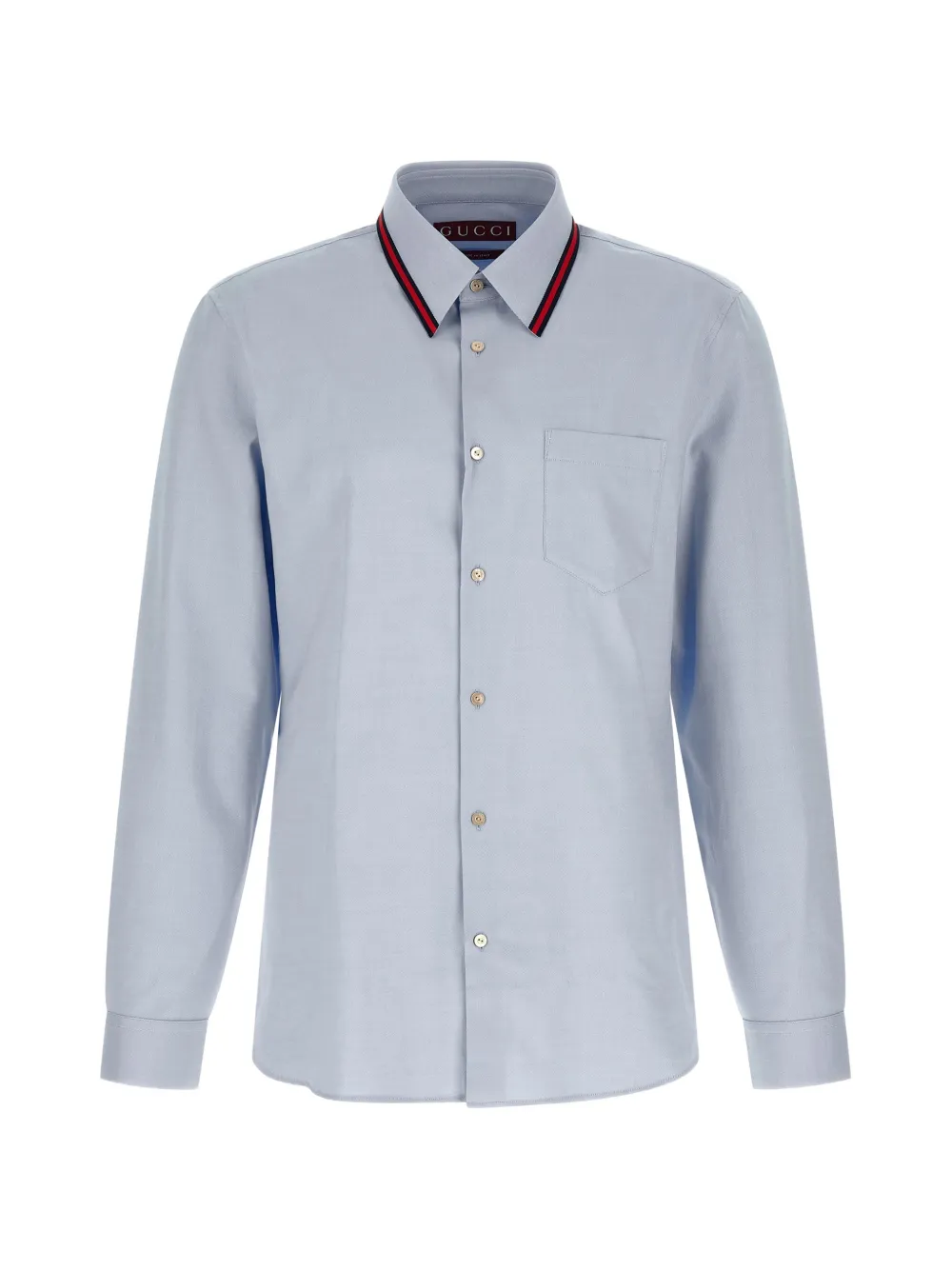 Gucci web-collar shirt - Blau