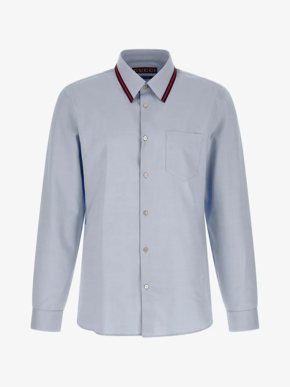 Gucci camisa con cuello Web | azul | Image 1