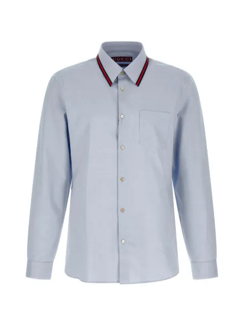 Gucci web-collar shirt