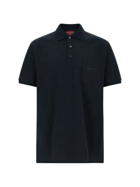Gucci Morsetto-embroidered polo shirt