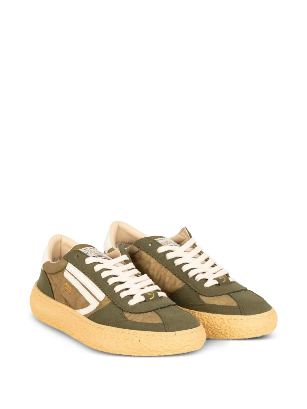 Puraai 1.01 logo-patch sneakers Groen