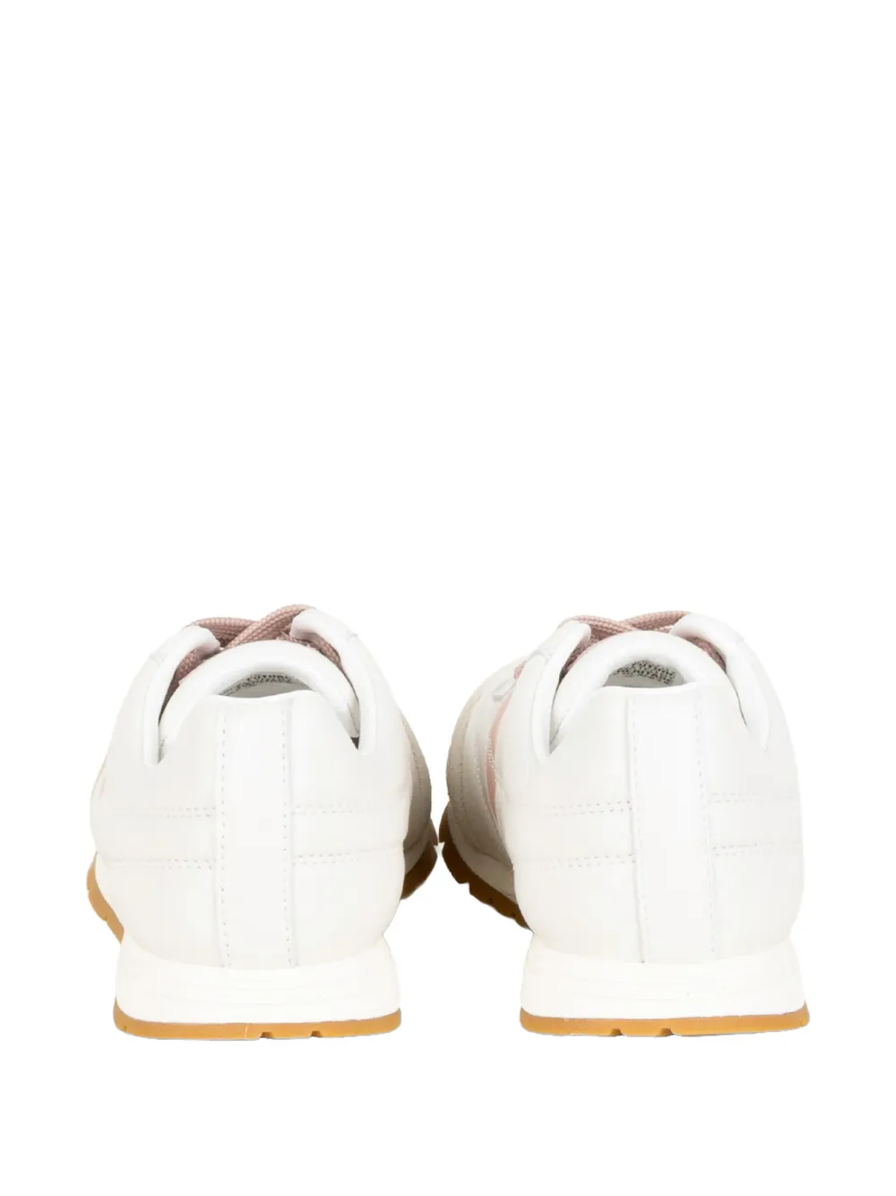 Voile Blanche panelled leather sneakers Wit