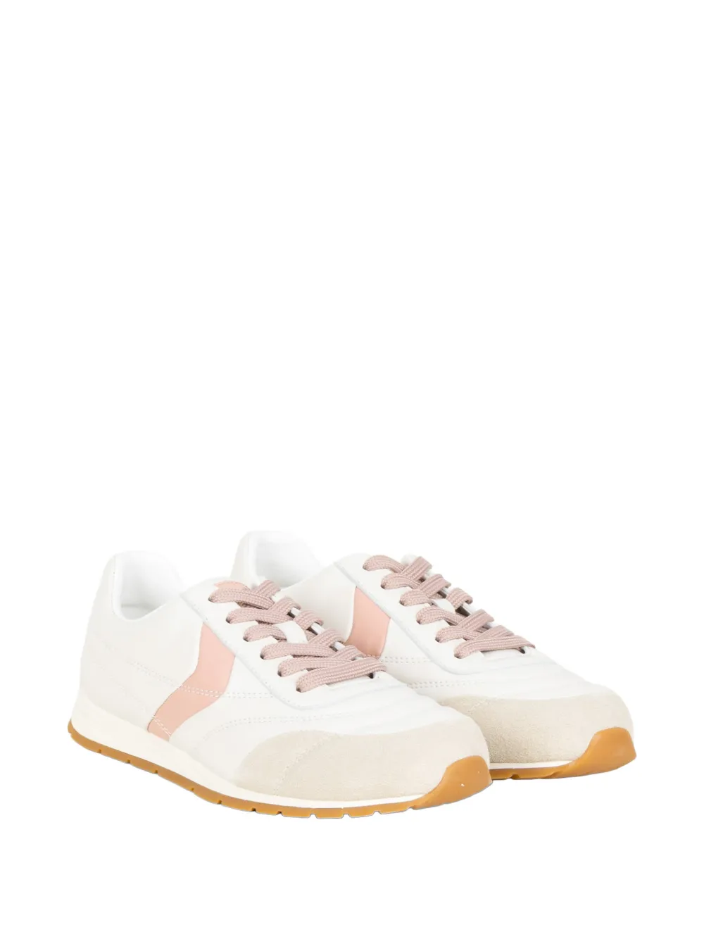 Voile Blanche panelled leather sneakers Wit