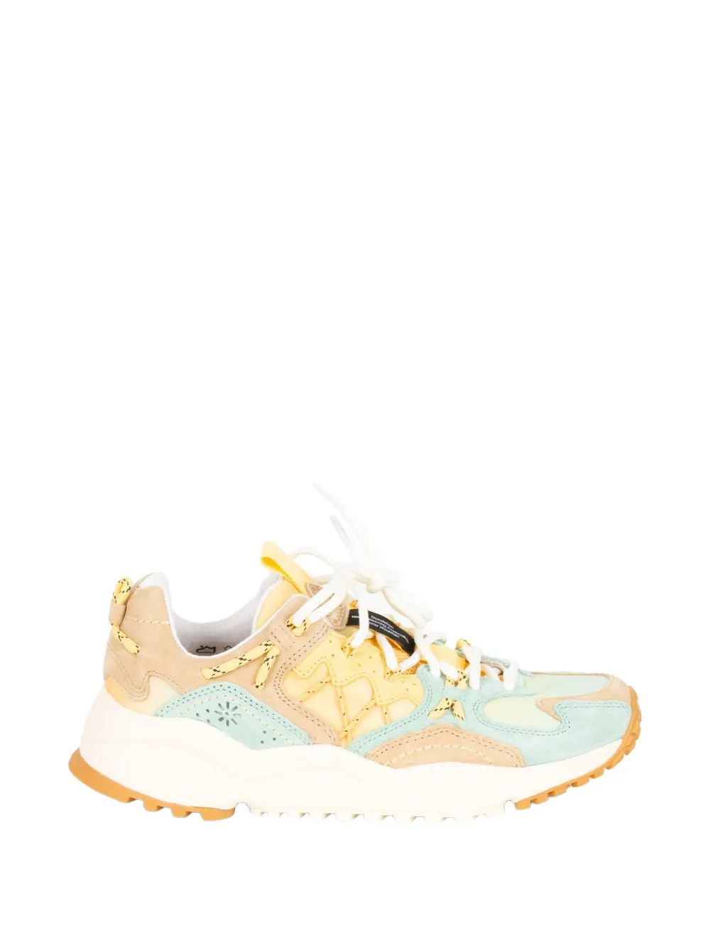 Flower Yamabushi panelled sneakers - Nude