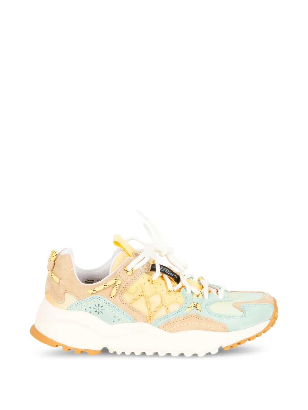 Flower Yamabushi panelled sneakers - Nude