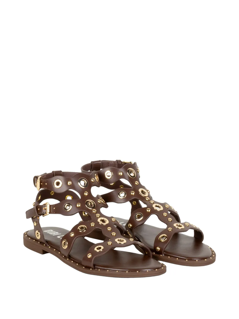 Bibi Lou eyelet-embellished studded sandals Bruin