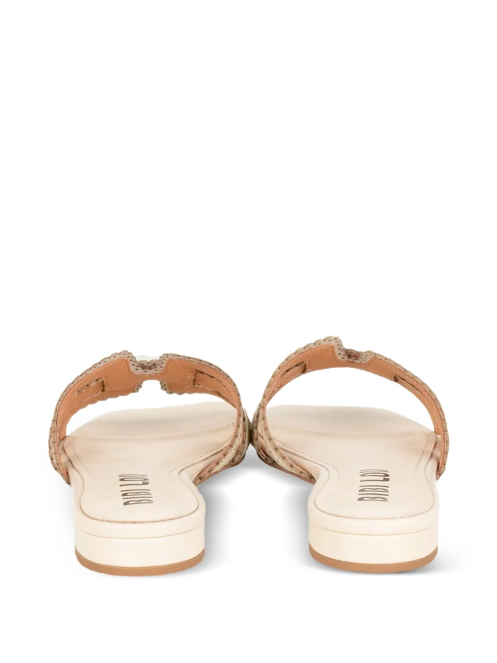 Bibi Lou Holly scalloped cut-out flat sandals Beige
