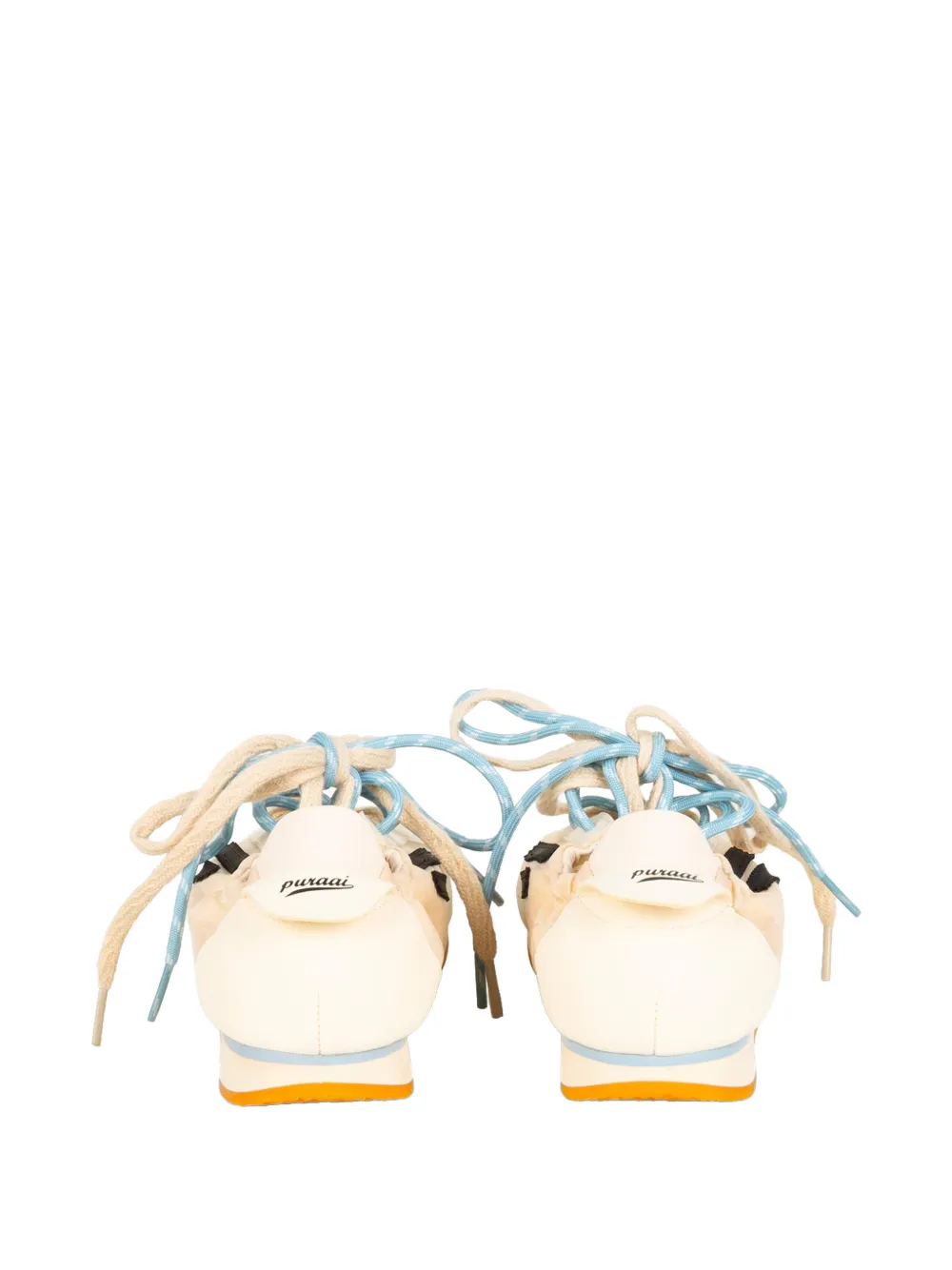 Puraai Panther panelled sneakers Beige
