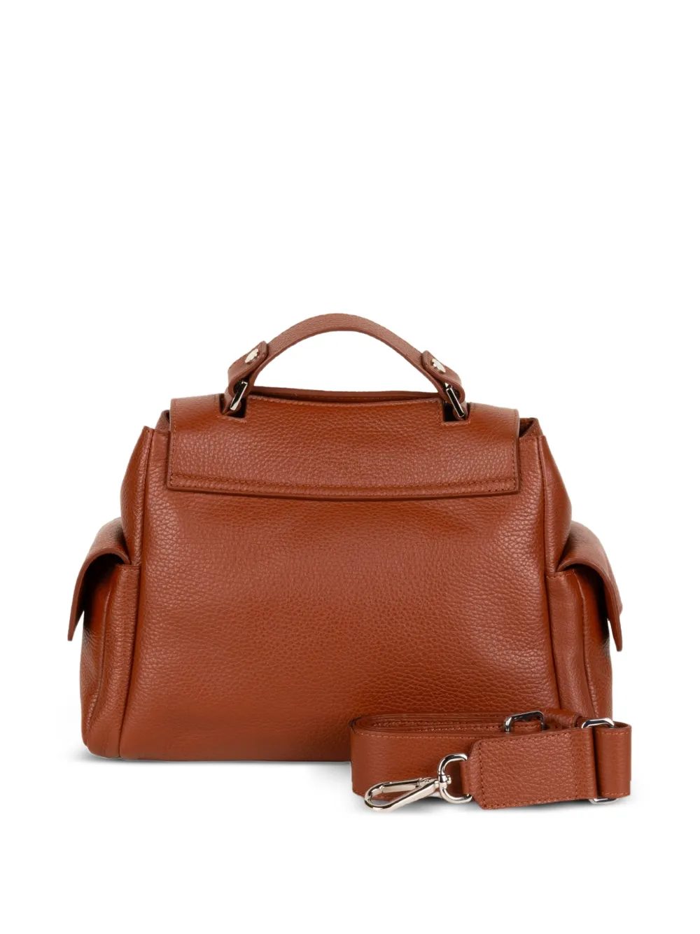Orciani Sense Cargo leren shopper Bruin