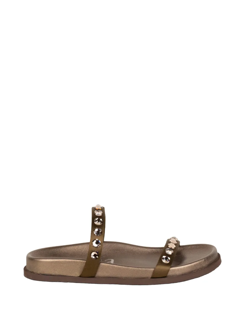 Pedro Garcia Doyle crystal-embellished satin sandals - Verde