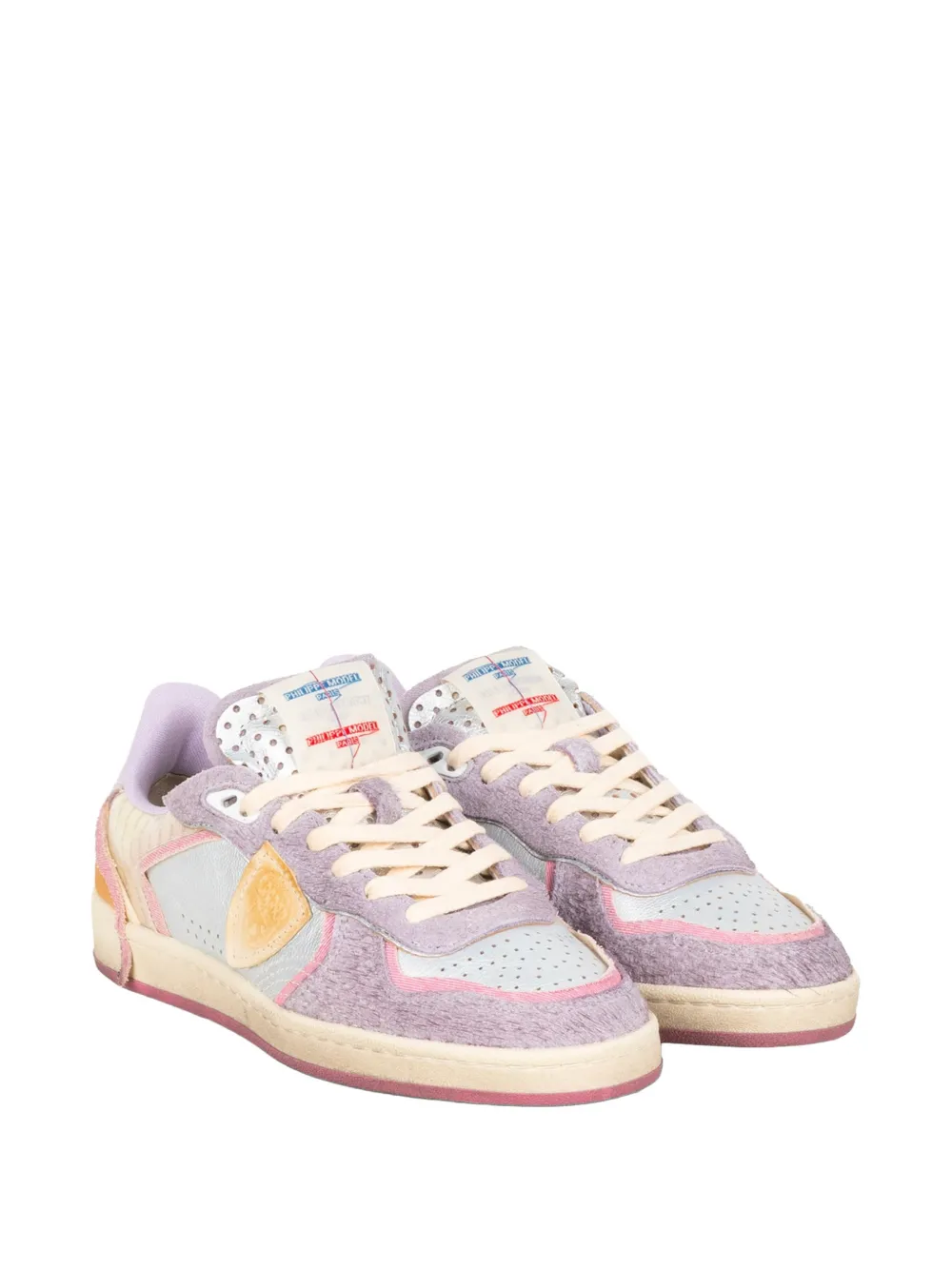 Philippe Model Paris Pgal logo-patch panelled sneakers Paars