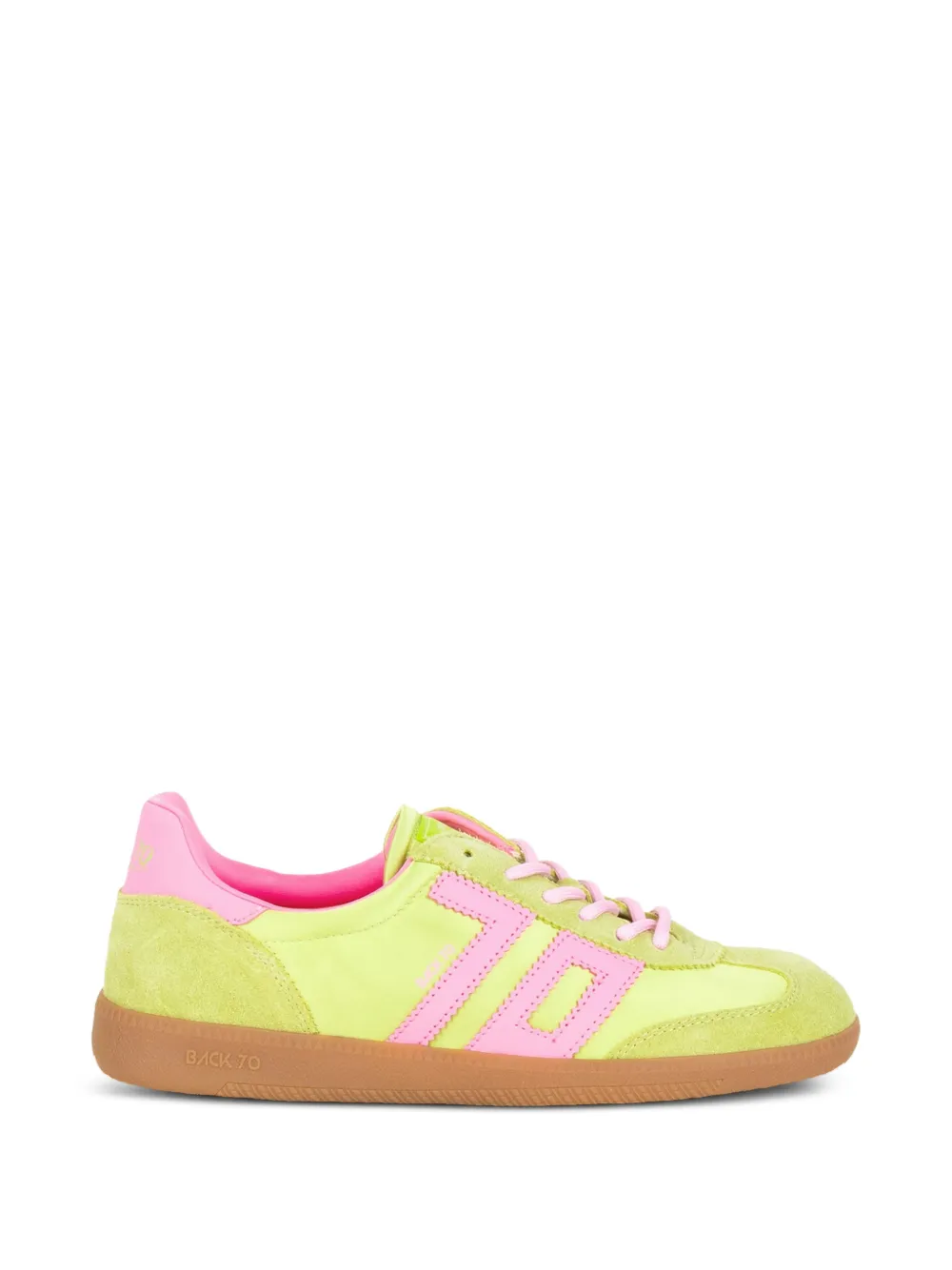 BACK 70 Ghost logo-patch sneakers Geel