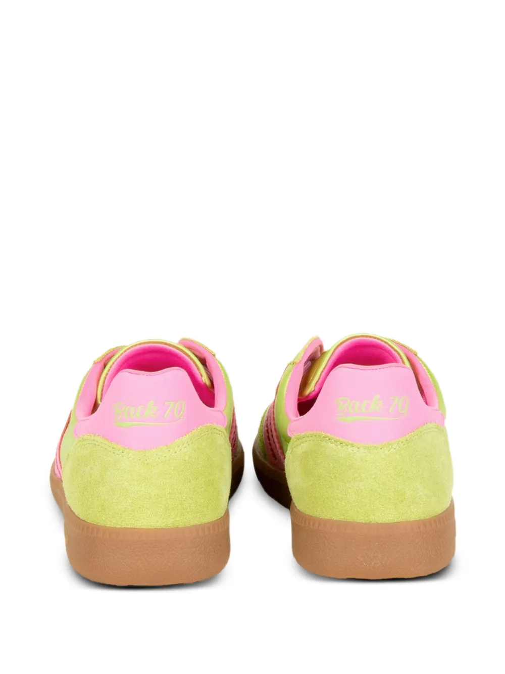 BACK 70 Ghost logo-patch sneakers Geel