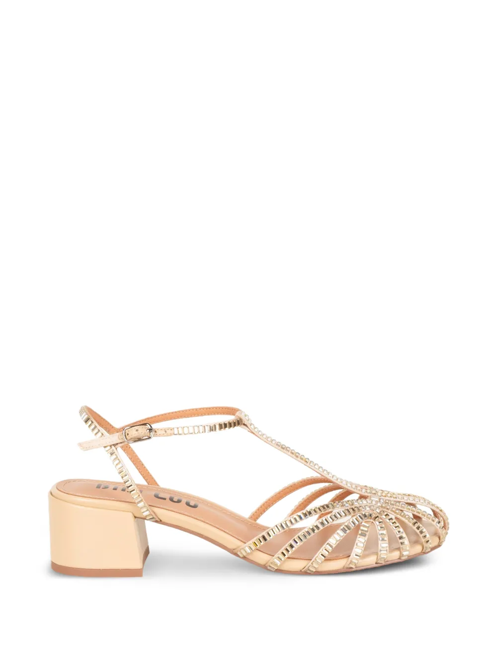 Bibi Lou Serabi crystal-embellished cage sandals Beige