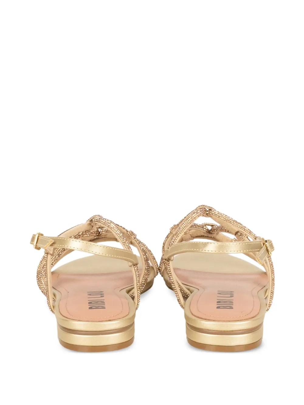 Bibi Lou Quail gekooide sandalen verfraaid met kristallen Goud