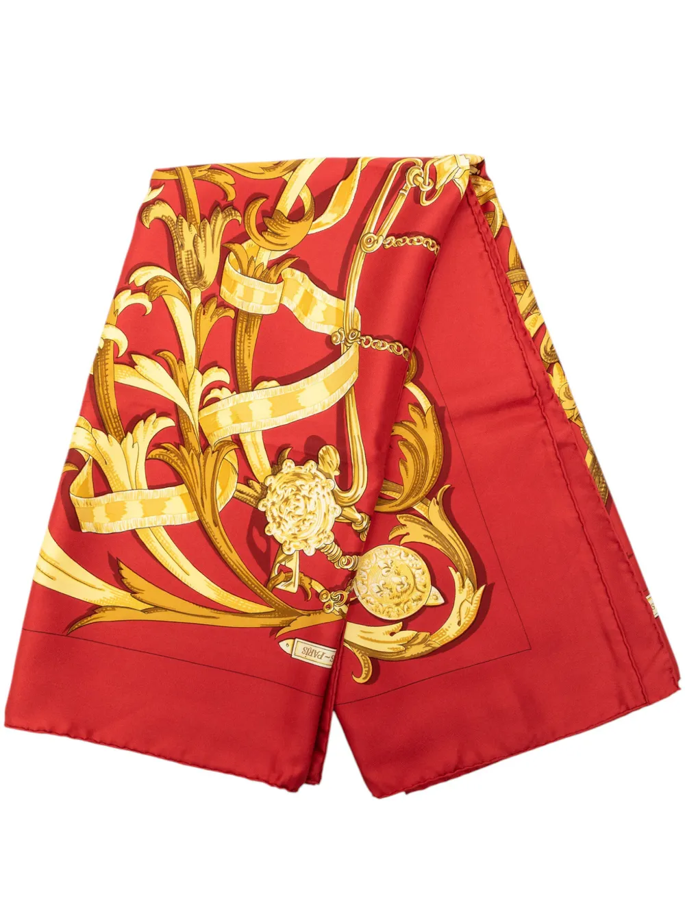 Hermès Pre-Owned 1990-2010 Le Mors A La Conetable Silk Scarf 90 scarves - Rosso