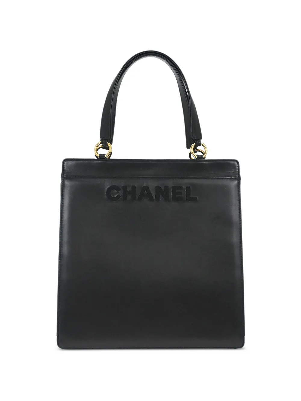 CHANEL Pre-Owned 1998 logo-embroidered tote bag - Nero