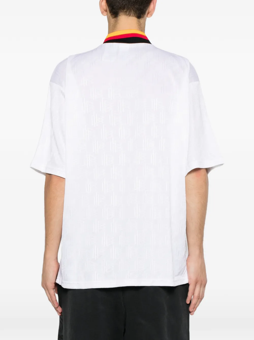 adidas T-shirt met V-hals en diamantprint Wit