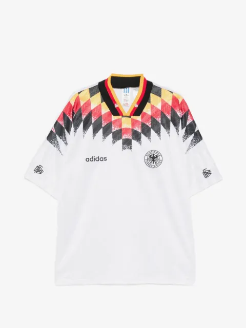 adidas diamond-print V-neck T-shirt