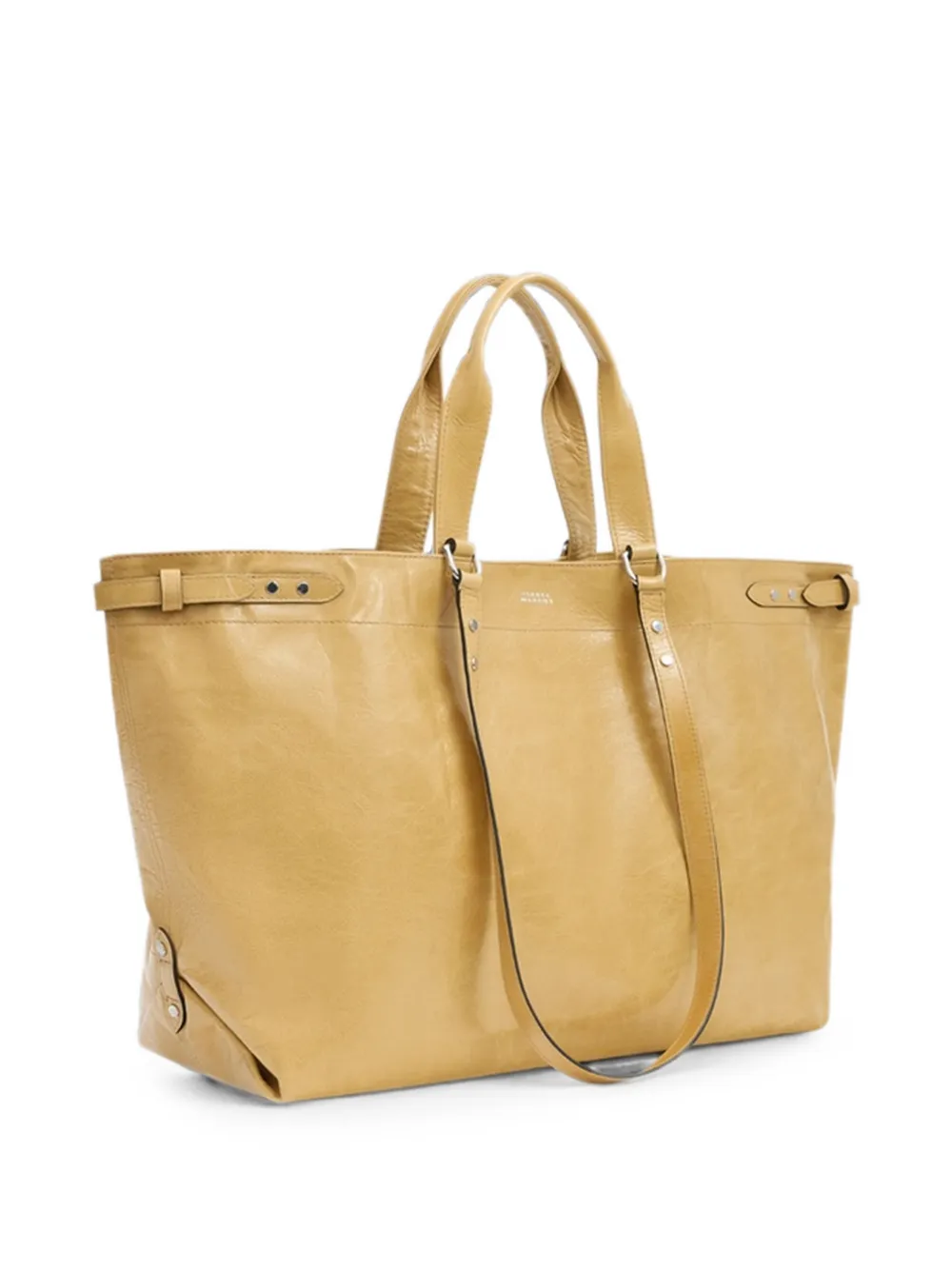 ISABEL MARANT Winna leren shopper Beige