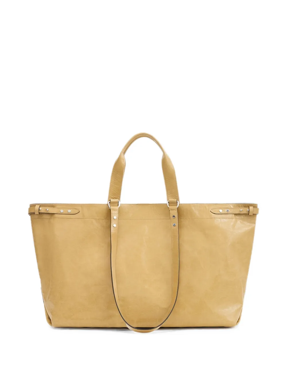 ISABEL MARANT Winna leren shopper Beige