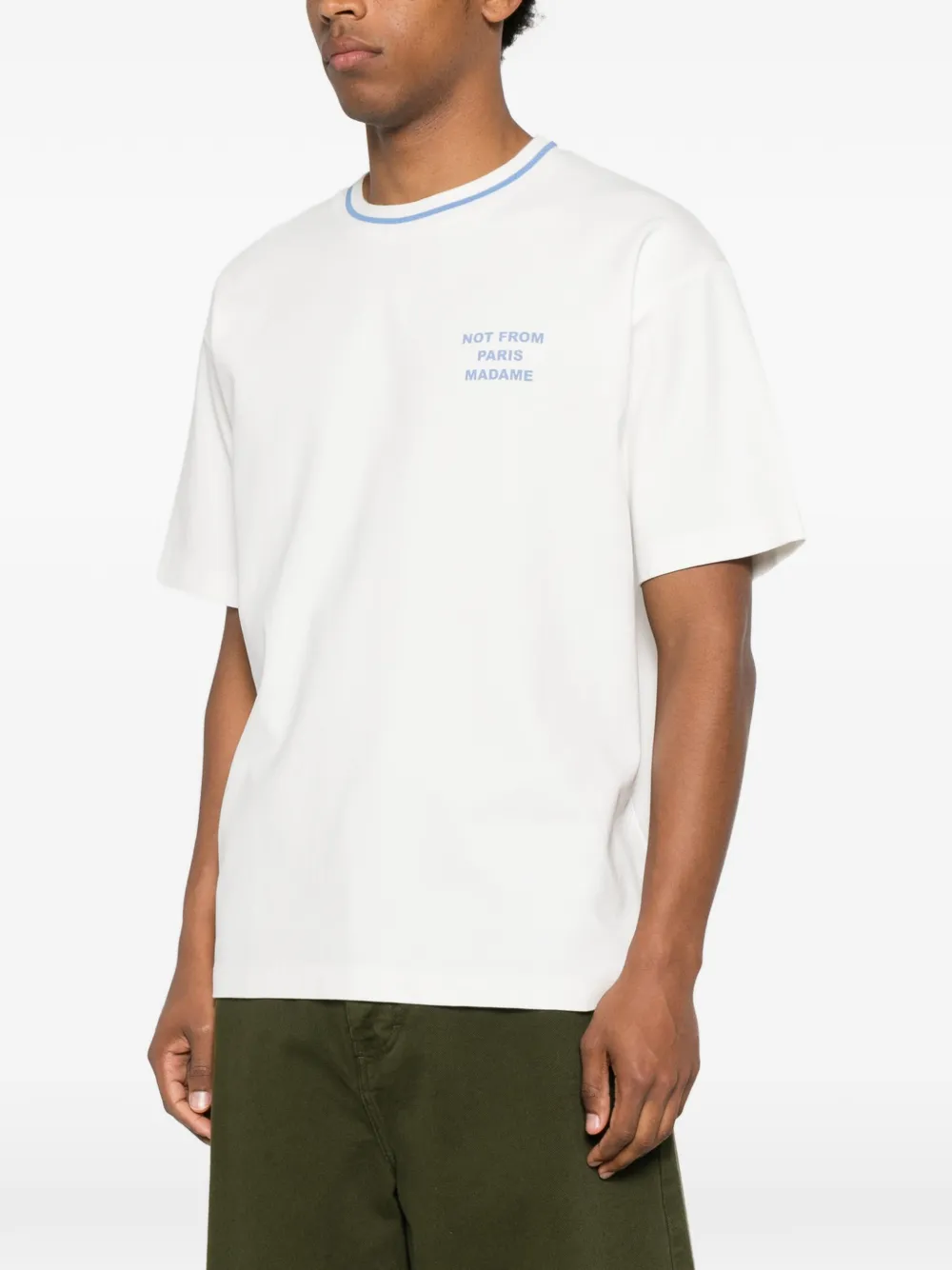 Drôle De Monsieur Katoenen T-shirt Wit