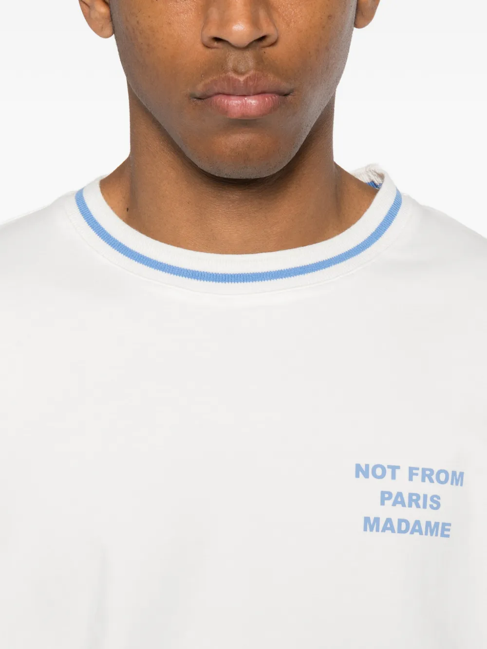 Drôle De Monsieur Katoenen T-shirt Wit