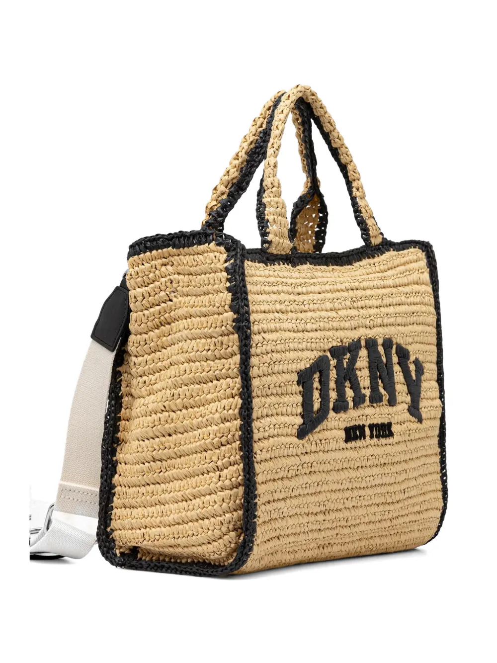 DKNY Shopper met geborduurd logo Beige