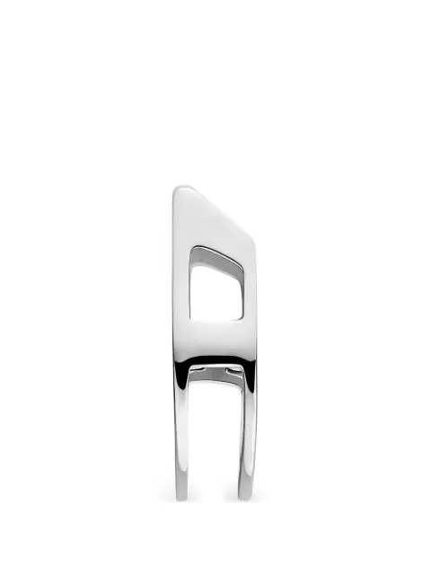 Diesel logo-plaque hoop earring