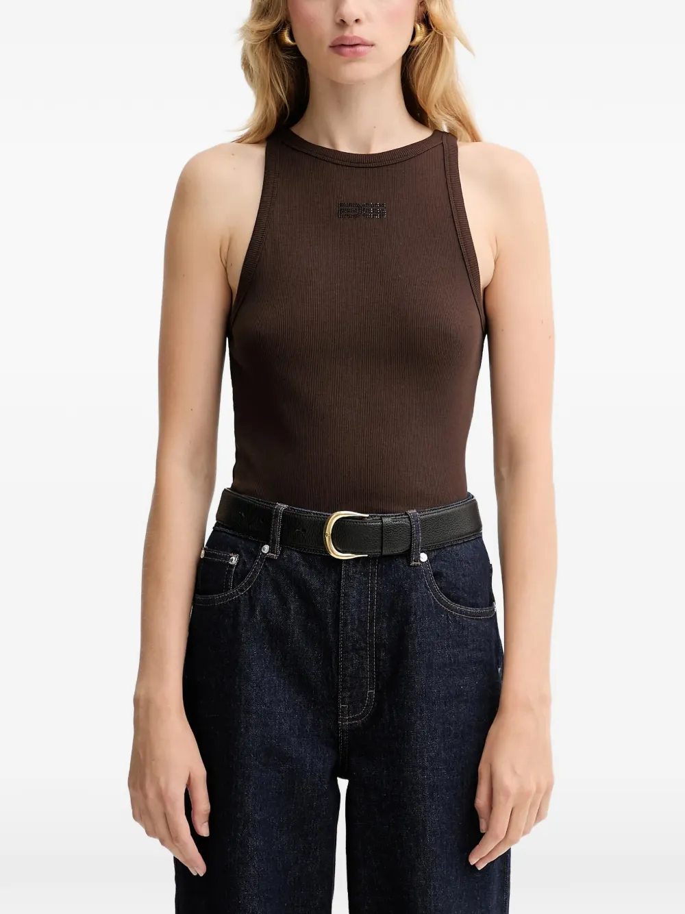 Gestuz rhinestones-embellished tank top