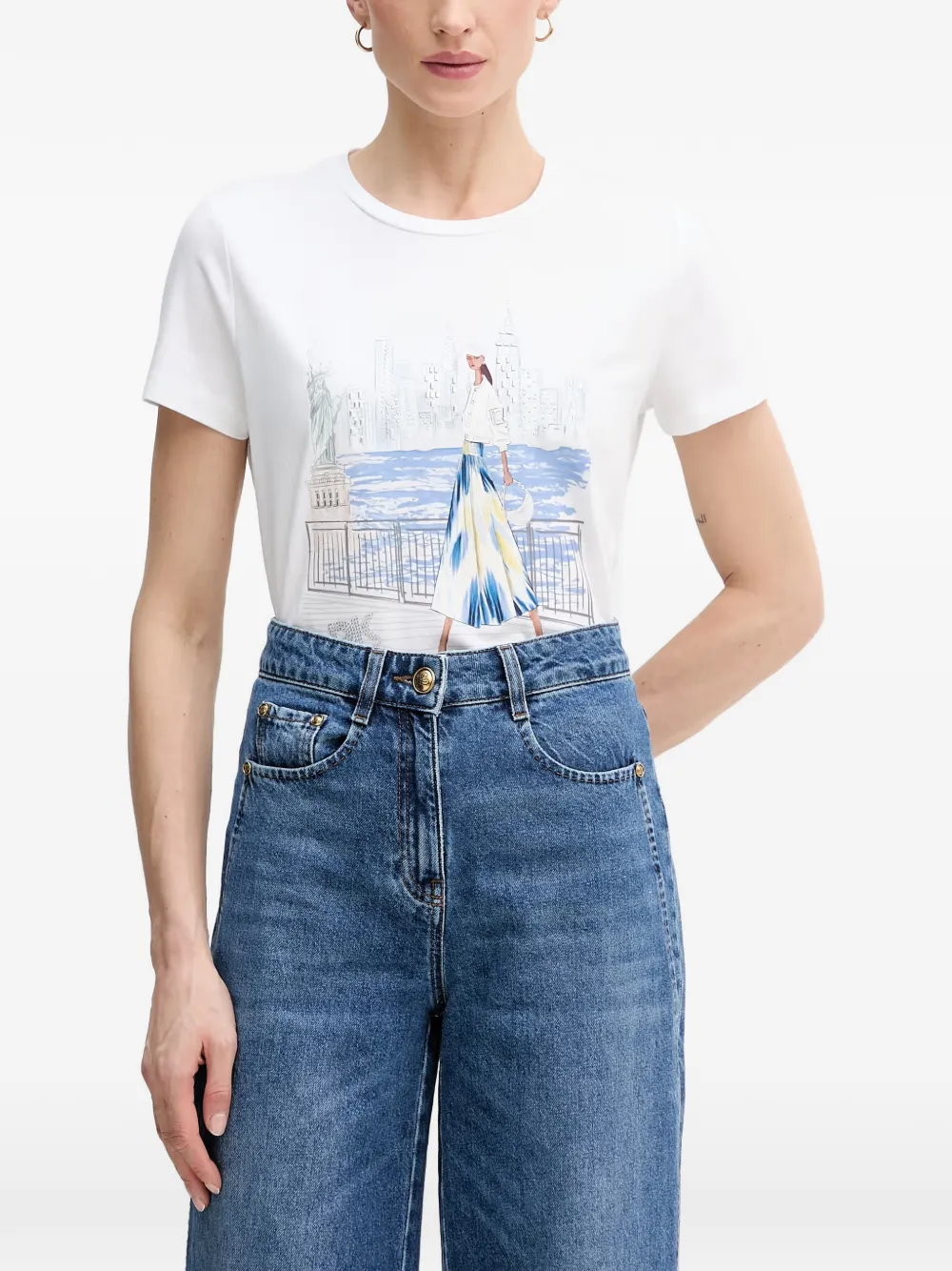 DKNY Statue of Liberty graphic T-shirt - Bianco