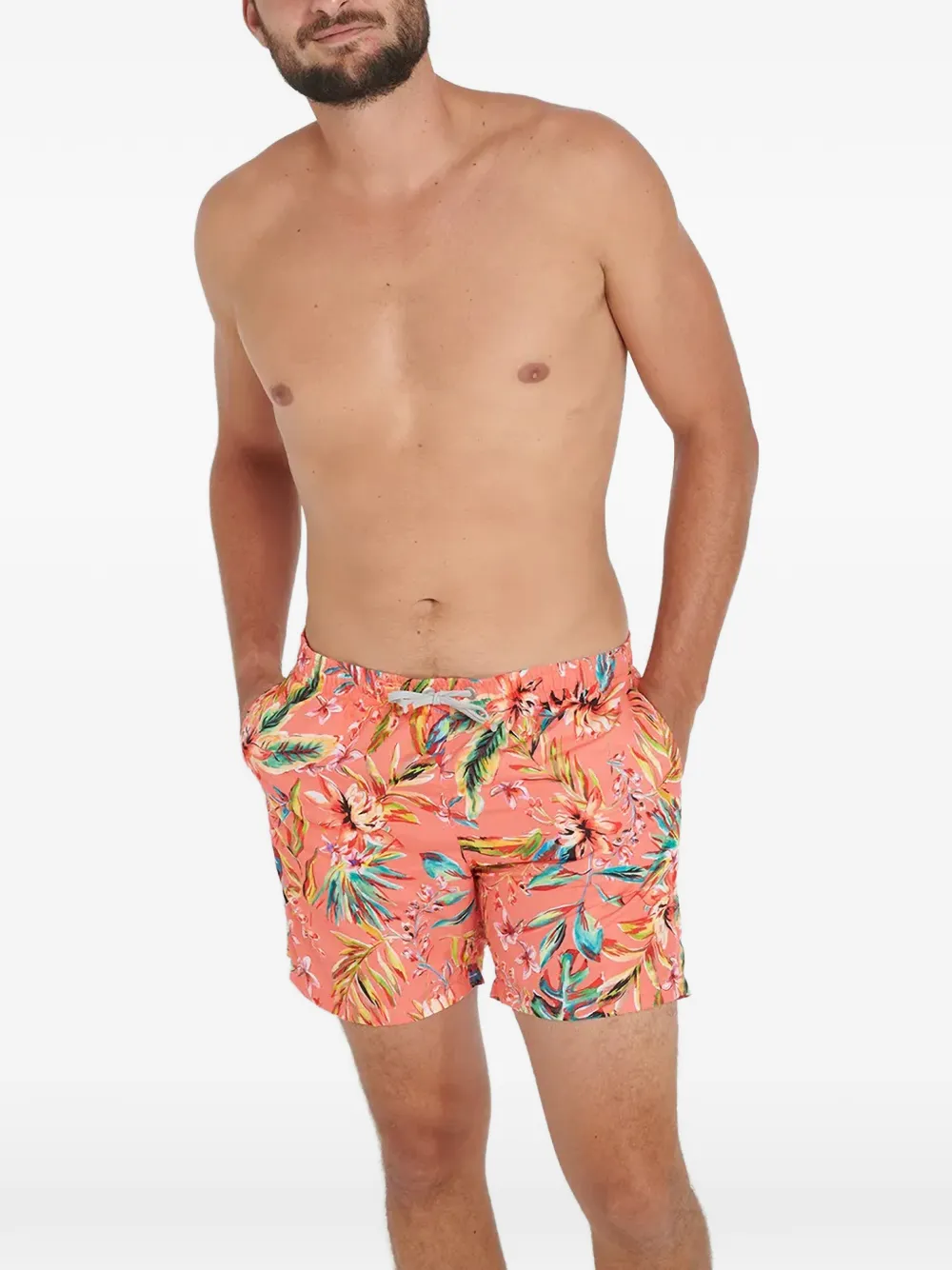 BANANA MOON Kentfield floral-print drawstring swim shorts - Rosa