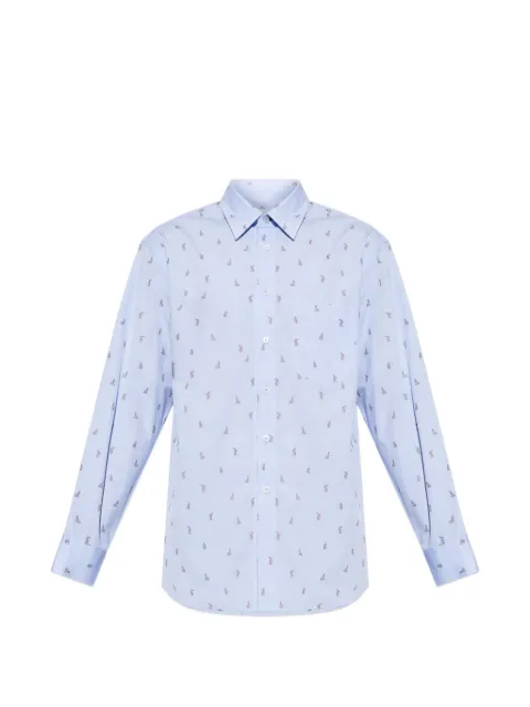 Paul Smith rabbit-print long-sleeve shirt