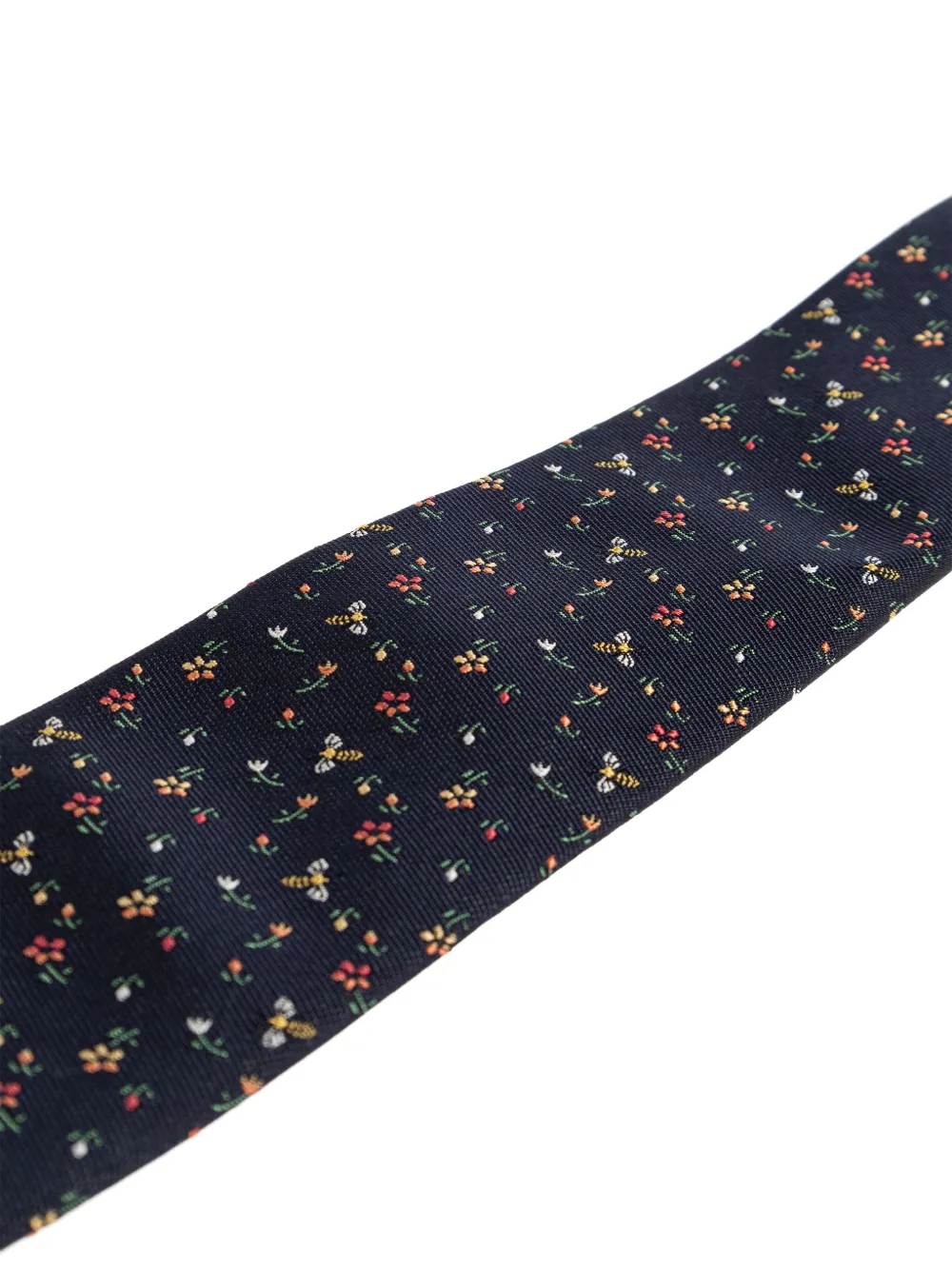 Paul Smith Stropdas met bloemenprint en bijenpatroon Blauw