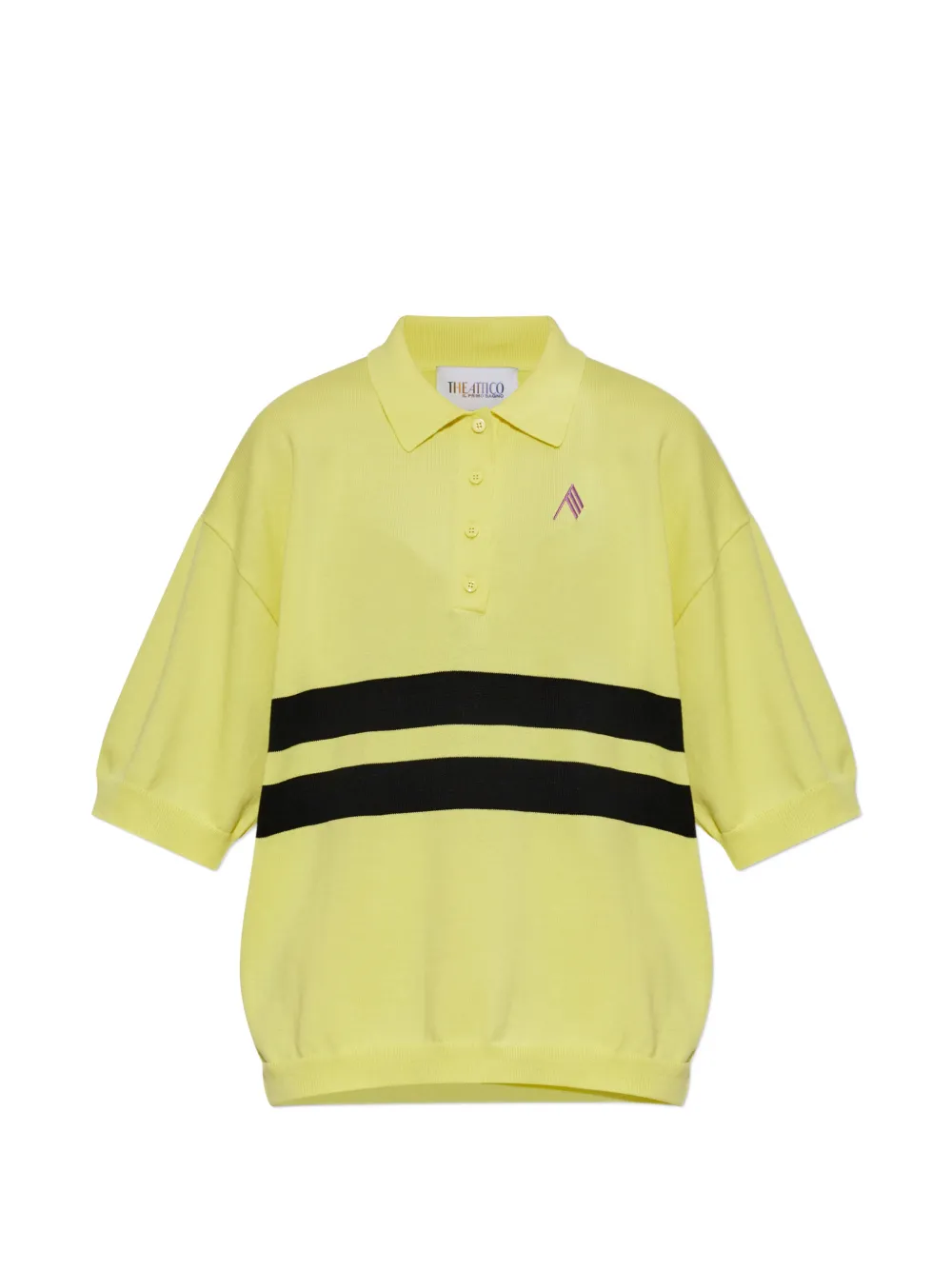 The Attico striped polo shirt - Giallo