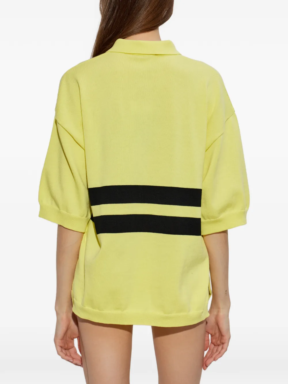 The Attico Gestreept poloshirt Geel
