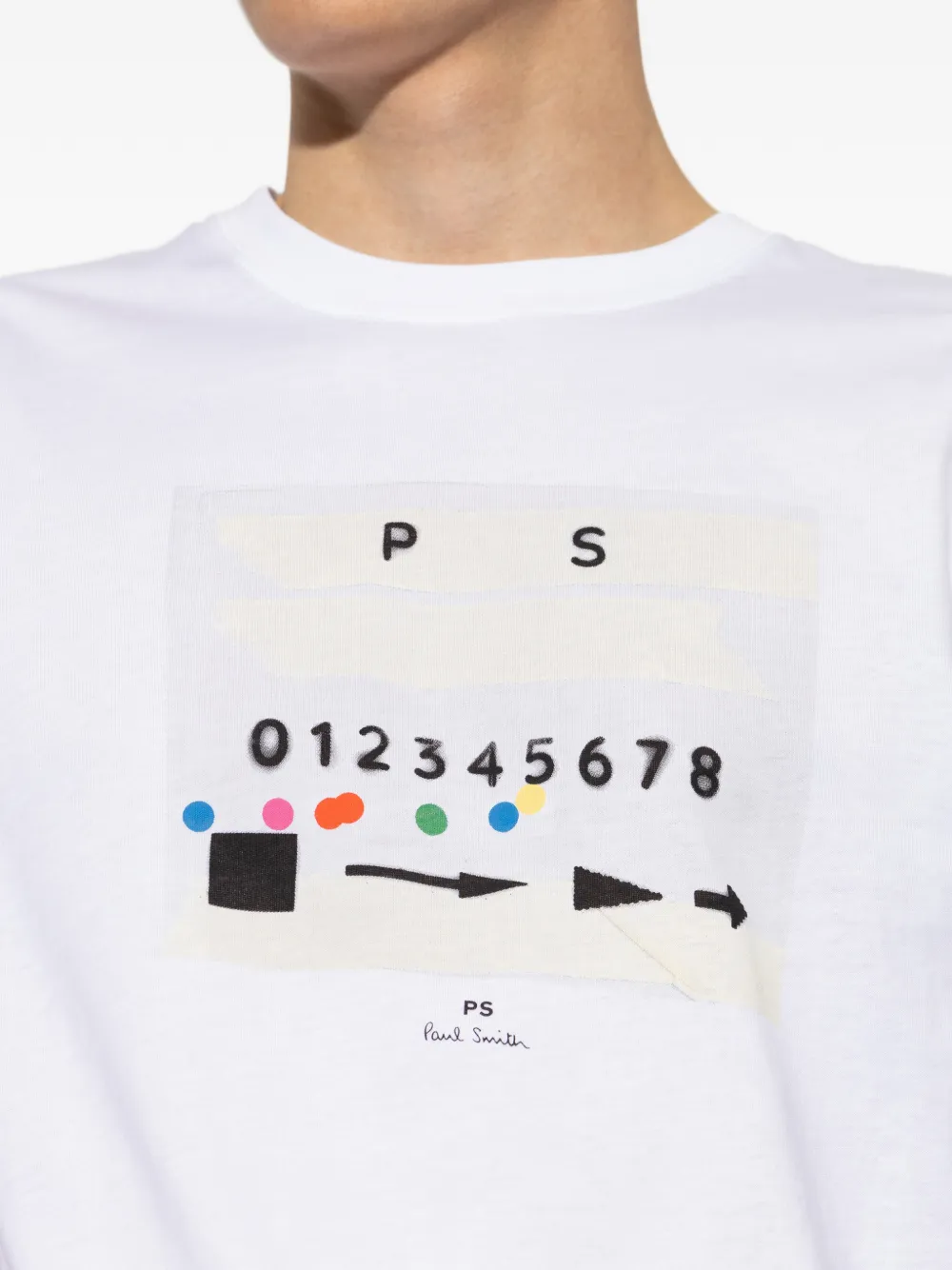 PS Paul Smith Katoenen T-shirt met grafische print Wit