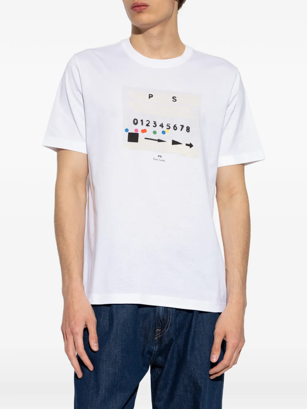 PS Paul Smith Katoenen T-shirt met grafische print Wit