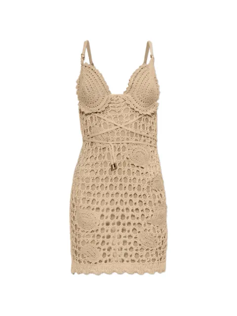 The Attico crochet-knit mini dress