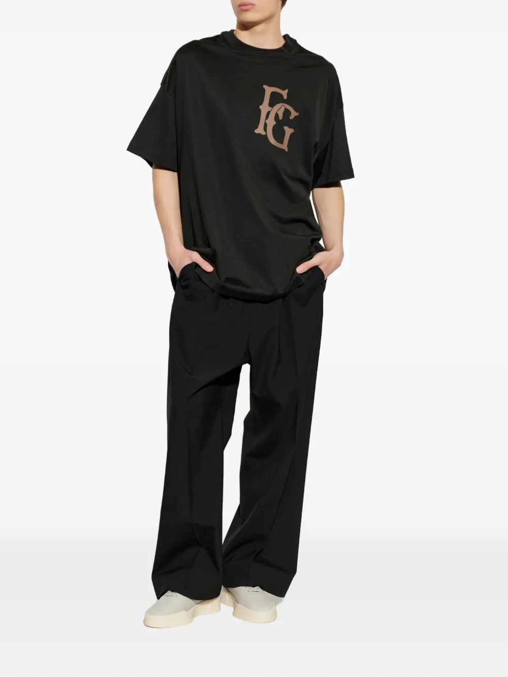 Fear Of God 43 T-shirt met logo-print Zwart