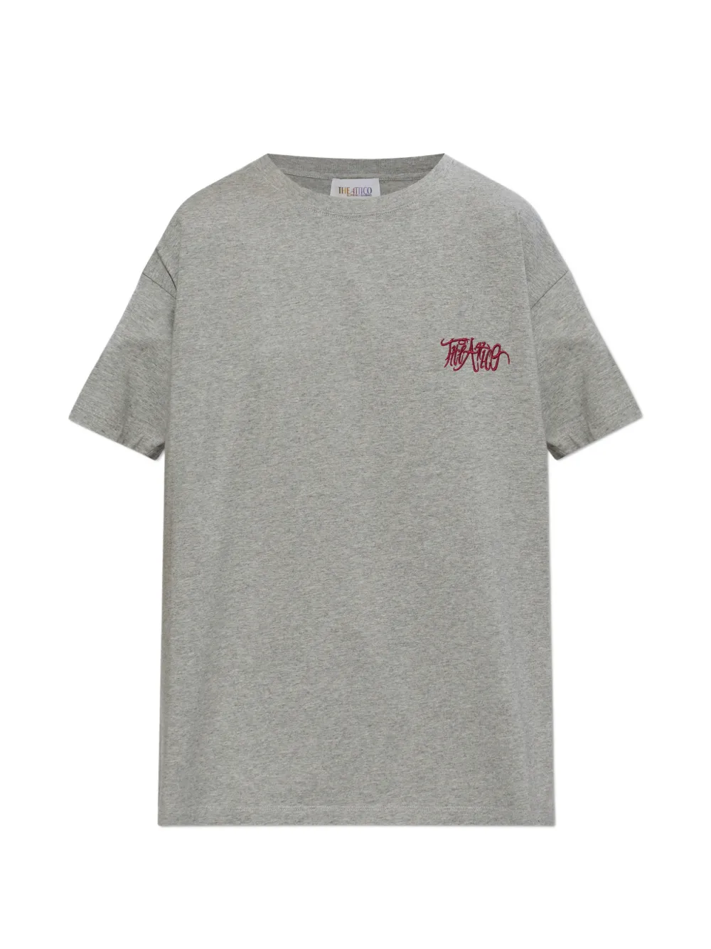The Attico logo-embroidered T-shirt - Grigio