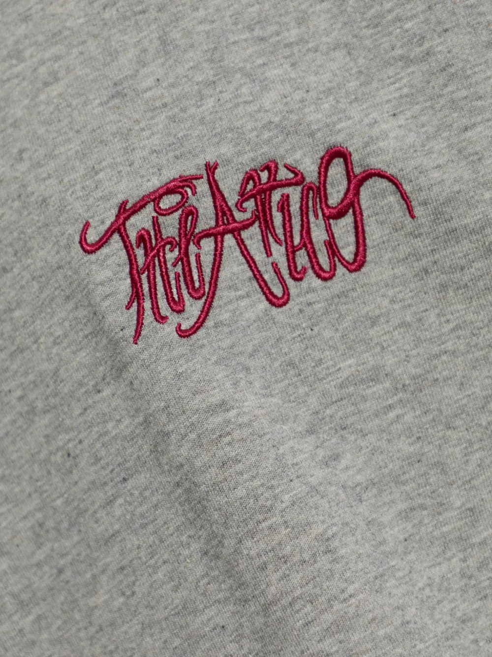 The Attico T-shirt met geborduurd logo Grijs