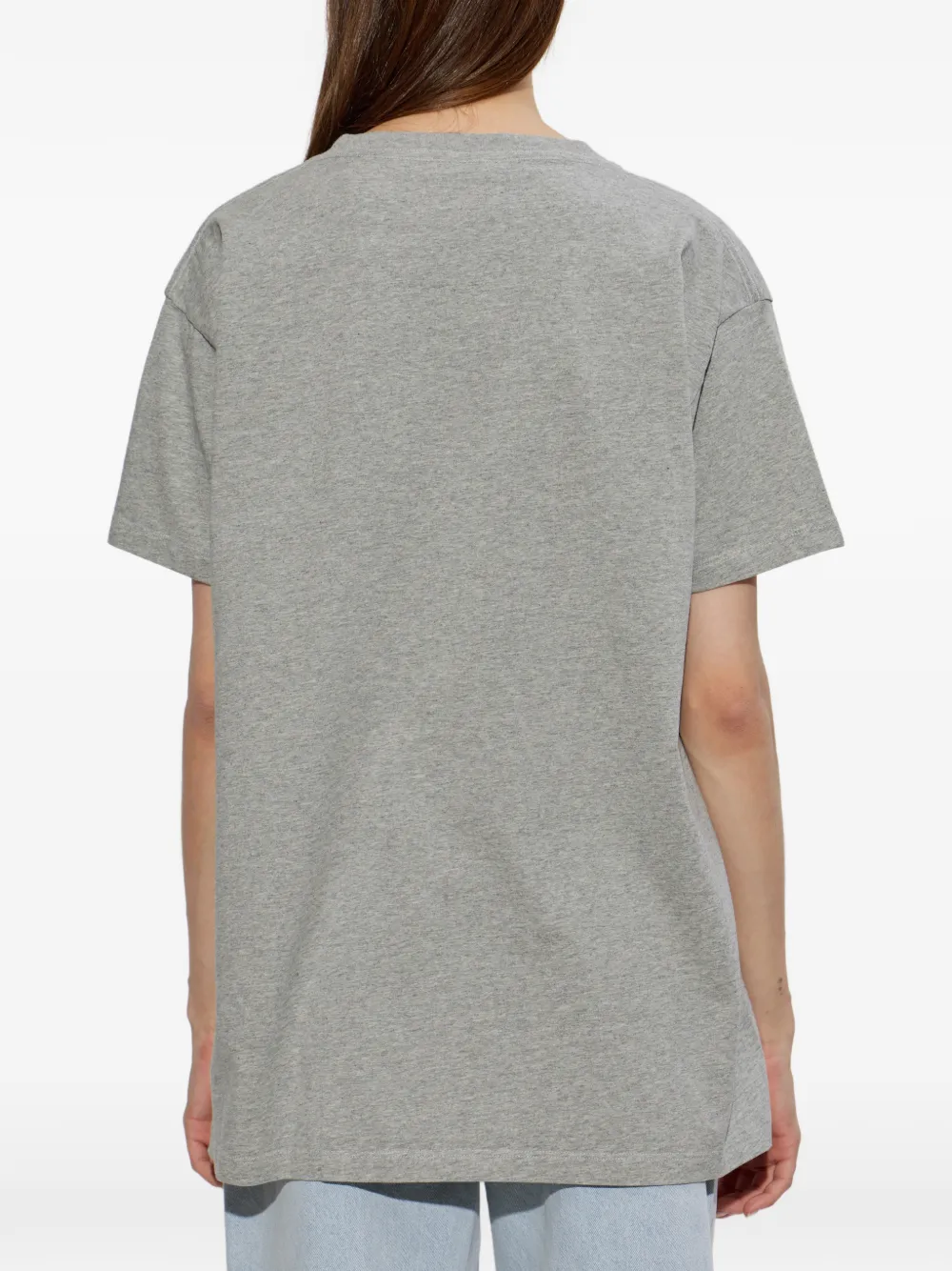 The Attico T-shirt met geborduurd logo Grijs