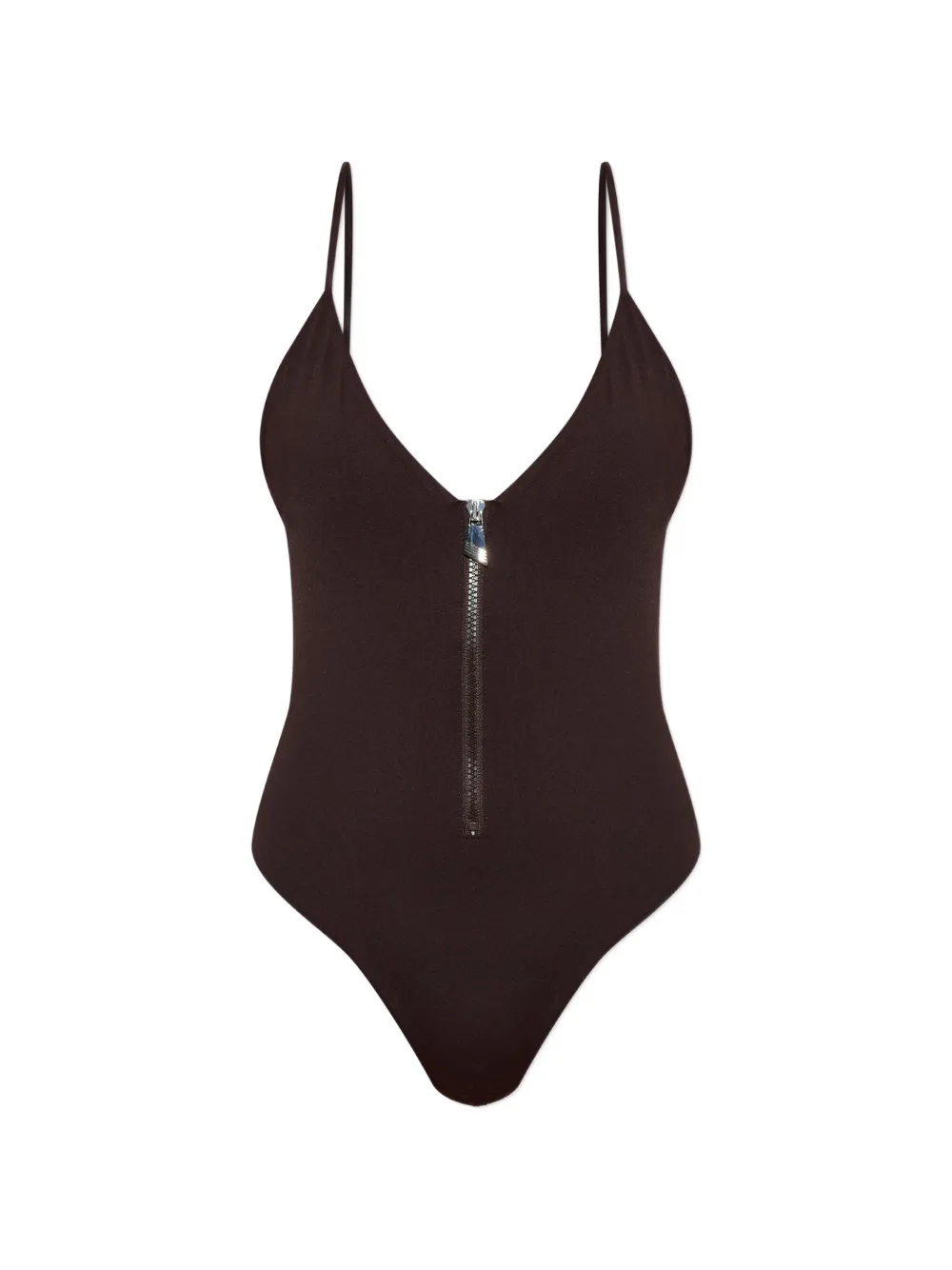 The Attico zip-fastening swimsuit - Braun
