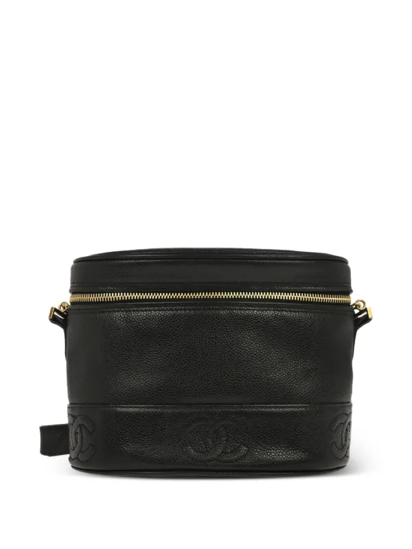 Chanel Pre-owned 1997 Triple Cc-logo Shoulder Bag in Black